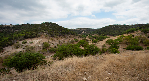 Cloudy day over ridges in Texas Hill Country