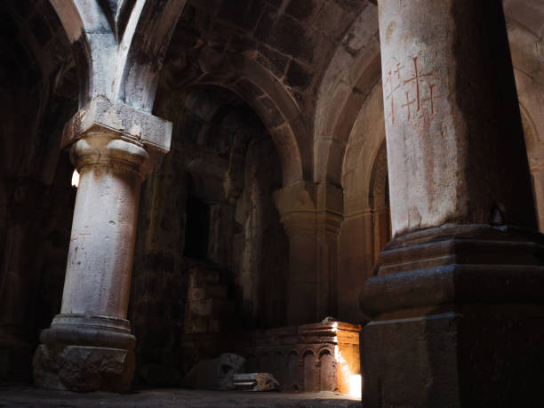 istock Goshavank, Nor Getik is an Armenian medieval monastic complex. Interior, 1453633965