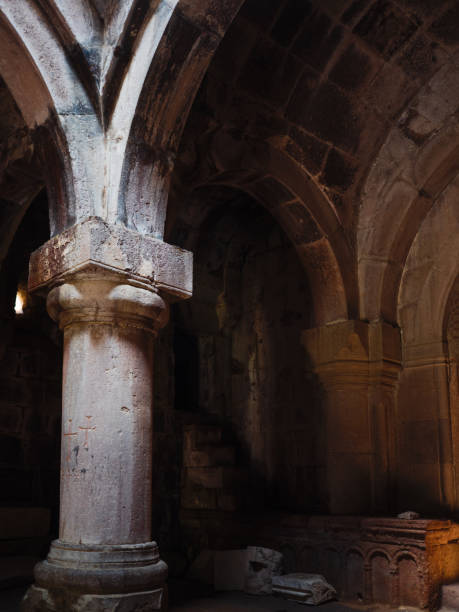 istock Goshavank, Nor Getik is an Armenian medieval monastic complex. Interior, 1453633983