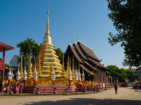 Chiang Mai, Thailand. 9 November 2022. Wat Phan Tao Temple. Travelers visiting temples.