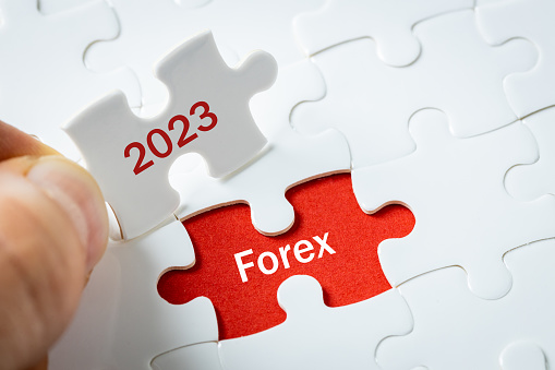 year 2023, Forex, Investment strategies and trading signals, Business concept