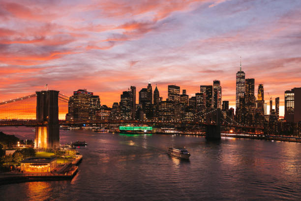 istock New York skyline during a beautiful sunset 1453642961