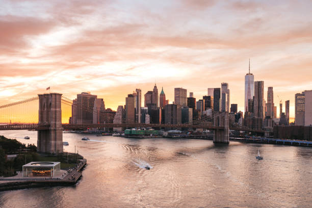 istock New York skyline during a beautiful sunset 1453643162