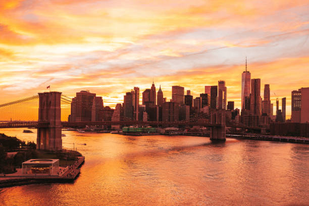 istock New York skyline during a beautiful sunset 1453643292