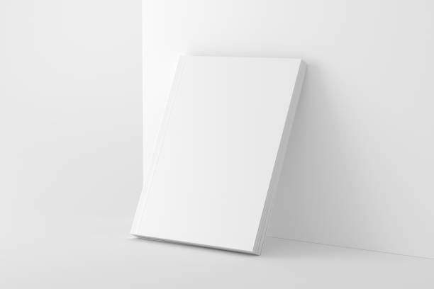 istock US Letter Softcover Book Cover White Blank Mockup 1453644120