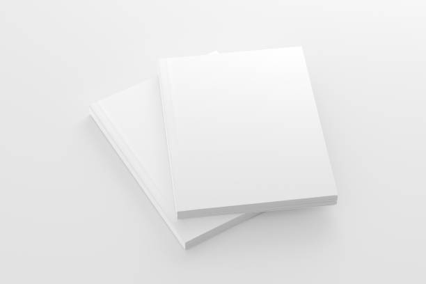 istock US Letter Softcover Book Cover White Blank Mockup 1453644127