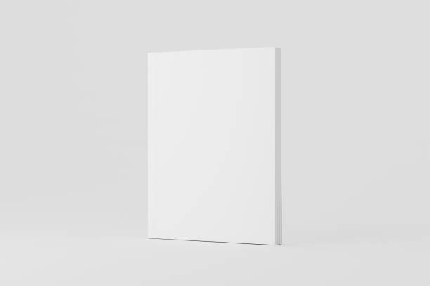 istock US Letter Softcover Book Cover White Blank Mockup 1453644131