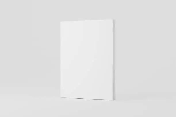 Photo of US Letter Softcover Book Cover White Blank Mockup