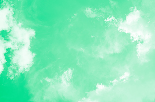 Surreal green abstract sky. Green artificial sky background