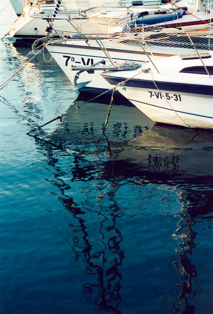 Vigo, Spain - April 27, 2011:Vigo harbor marina, old port, sailing boats moored, Galicia, Spain.