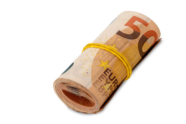 istock Roll of different fifty euro banknotes 1453648661