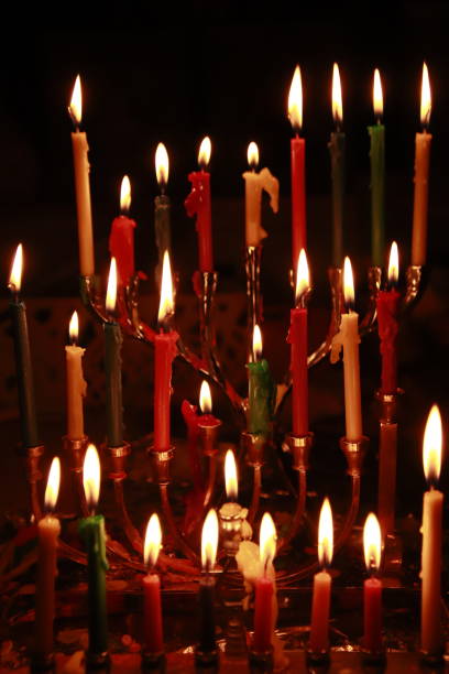 istock Chanukah menorahs lit 1453652740