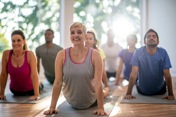 istock Adult Yoga Class 1453667524