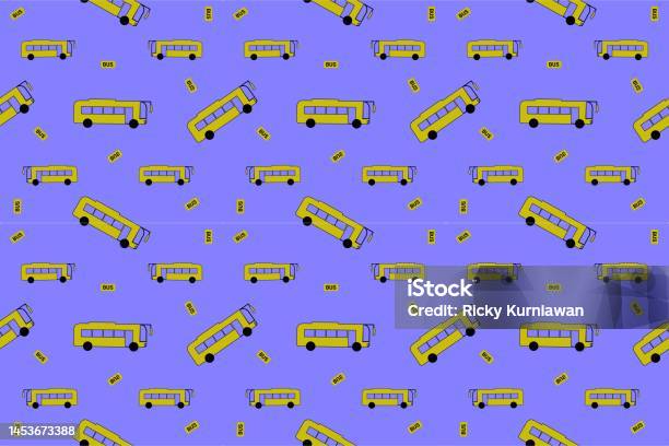 Transportation Vector Illustration Seamless Pattern Bus Stock ...