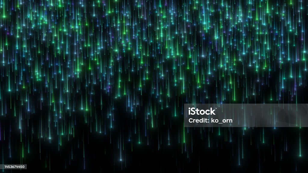 Falling Color Particles Green Particles Line Falling Glow Particle Stock Photo - Download Image ...