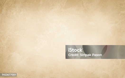 istock Cardboard tone vintage texture background, cream paper old grunge retro rustic for wall interiors, surface brown concrete mock parchment empty. Natural pattern antique design art work and wallpaper. 1453677001