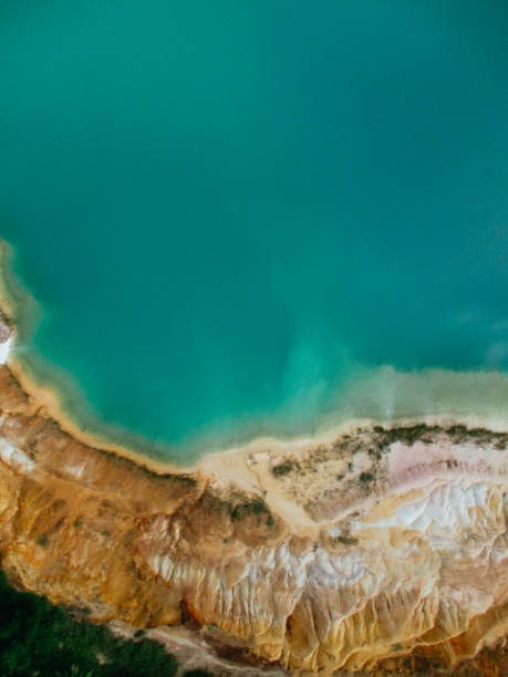 istock aerial view of blue lake 1453678423