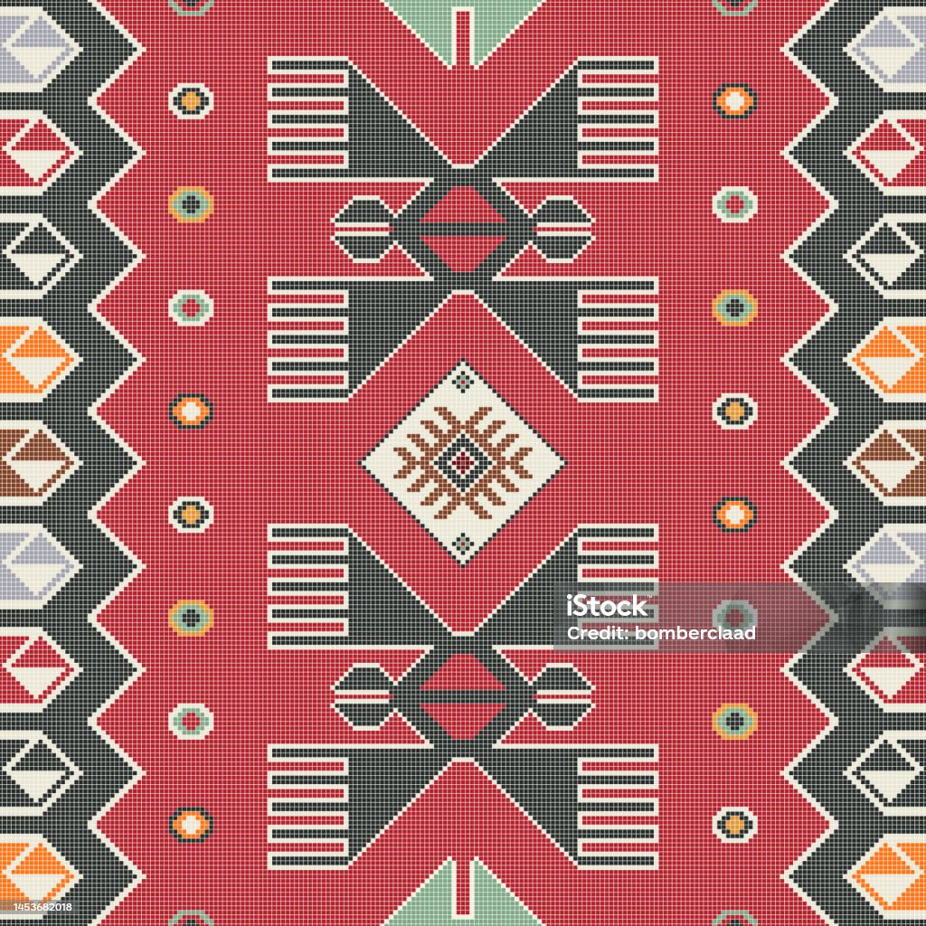Kilim Red Pattern Vector Graphics Kilim Pattern 67 Stock Illustration - Download Image Now - Antique, Art ...