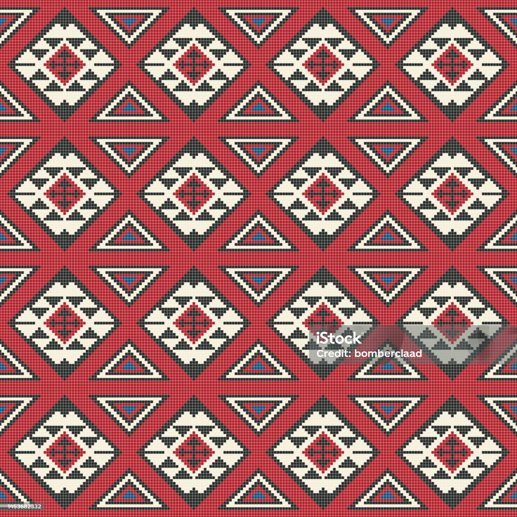 Kilim Red Pattern Vector Graphics Kilim Pattern 15 Stock Illustration - Download Image Now - Antique, Art ...