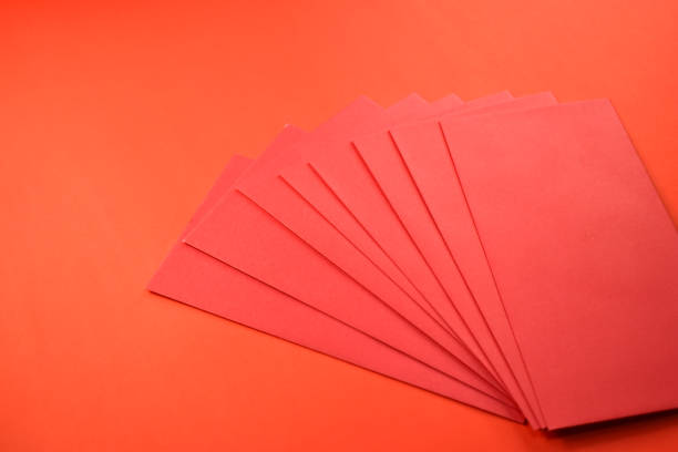 istock red envelope on red background for card design on chinese day 1453699456