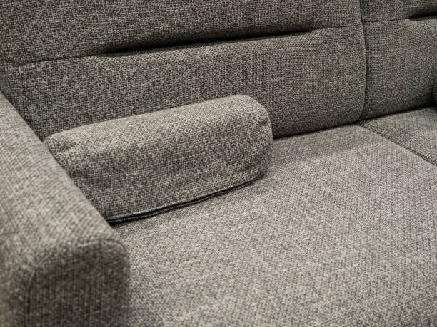 istock Partial Close-up of Grey Cloth Sofa 1453709460