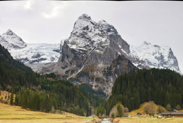 Beautiful landscape of Switzerland mountains in fall