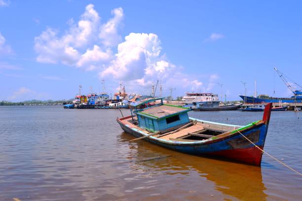 istock Boat docked at the pier 1453724810