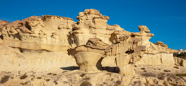 Bolnuevo sandstone rock erosions,  Murcia province in Spain