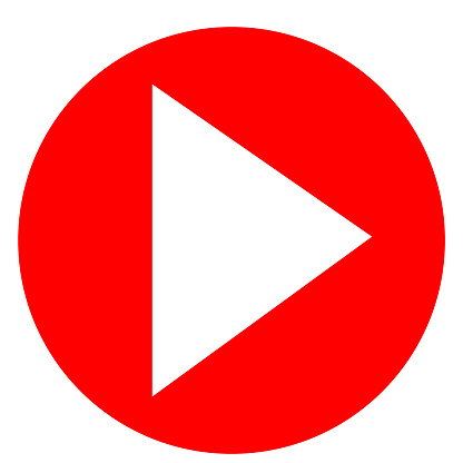 Live video streaming play button shape. Video stream template