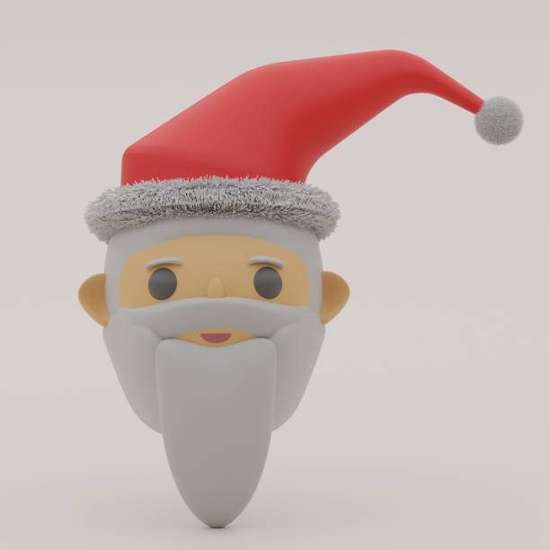 istock 3D rendering of Santa Claus head 1453736561