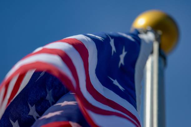 istock Selective focus of an American Flag 1453740591