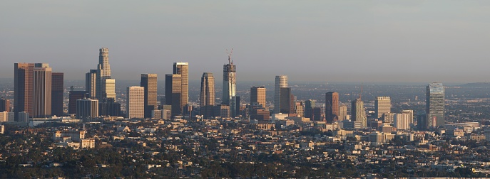 A panoramic view of Los Angeles Skyline during the day