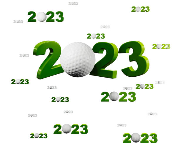 istock Many Golf ball 2023 Designs with many Balls on White 1453743978