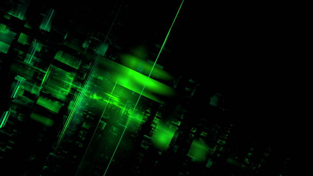 istock Abstract digital space, digital technologies, background for design. Transmission of information, data processing. 3d render 1453745166