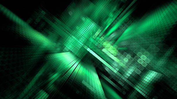 istock Abstract digital space, digital technologies, background for design. Transmission of information, data processing. 3d render 1453745172