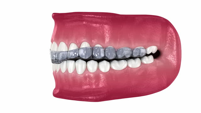 Bite Splint - bite correction. Medically accurate dental 3D illustration