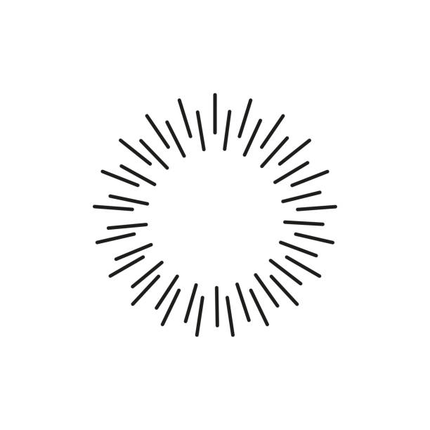 rays icon. Line drawing. Star icon. Vector illustration. rays icon. Line drawing. Star icon. Vector illustration. EPS 10. arise and shine stock illustrations