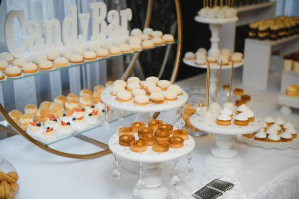 istock various dessert with fresh fruit on buffet line, sweet. 1453759539