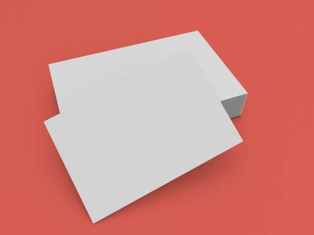 istock A stack of business cards on a red background. 1453759589