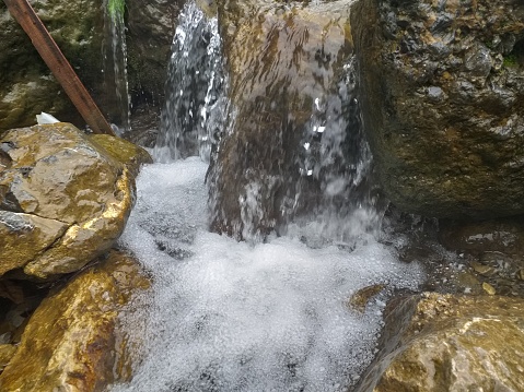 Little waterfall among rocks