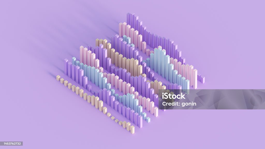 Sysmoore Graph Isometric Data Graphs 3d Render Stock Photo - Download Image Now ...