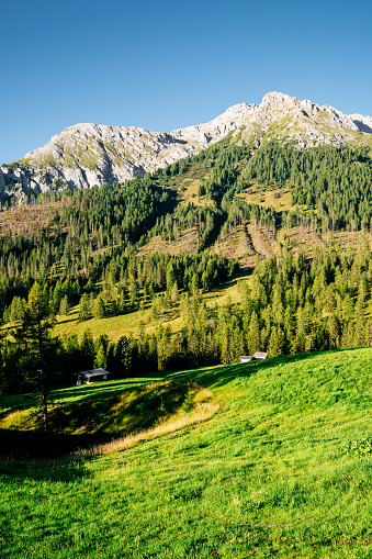 Italian alps Dolomites - Puez Geisler Nature Park.