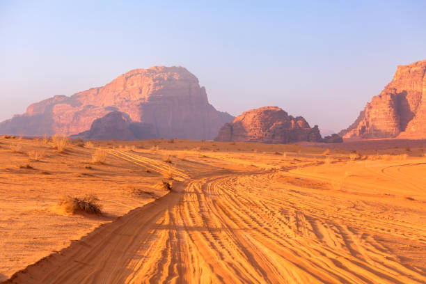 istock Jeep safari road in Wadi Rum desert, Jordan 1453772039