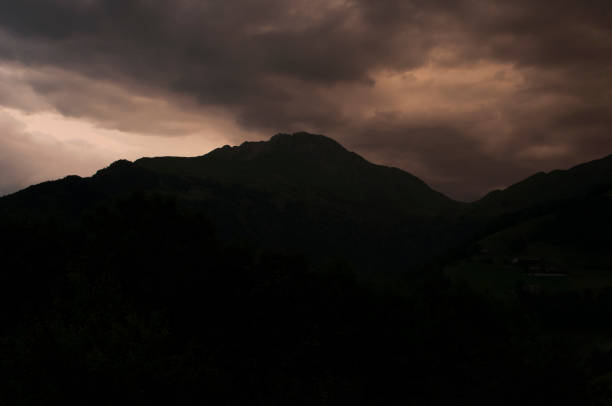 Afternoon Storm on Mount Arera during Summer. Bergamo Province, Italian Alps
