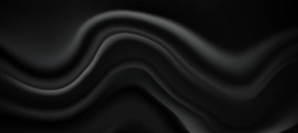 abstrakcyjny rozmyty czarny gradient szablon tapety z płynnym wektorem tła z dynamicznym kolorem, falami i mieszaniem. futurystyczny nowoczesny projekt tła dla biznesu, prezentacji, reklam, banerów - blue silk focus on foreground abstract stock illustrations