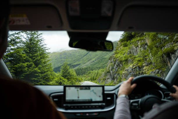 istock Landscape photo from inside the car 1453783104