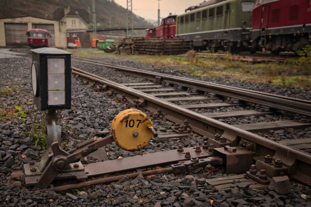 istock Old Deutsche Bahn railcar and diesel locomotive 1453783143