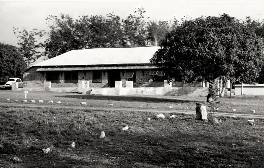 A ranch by the village of Empress in Alberta, Canada. Vintage photograph ca. 1926.