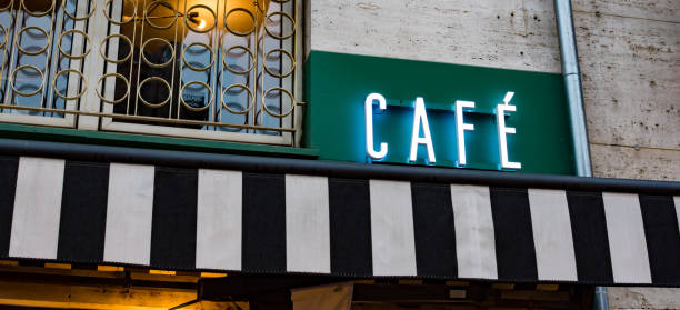 istock illuminated sign with the word coffee 1453786856