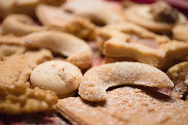 christmas cookies with powdered sugar
